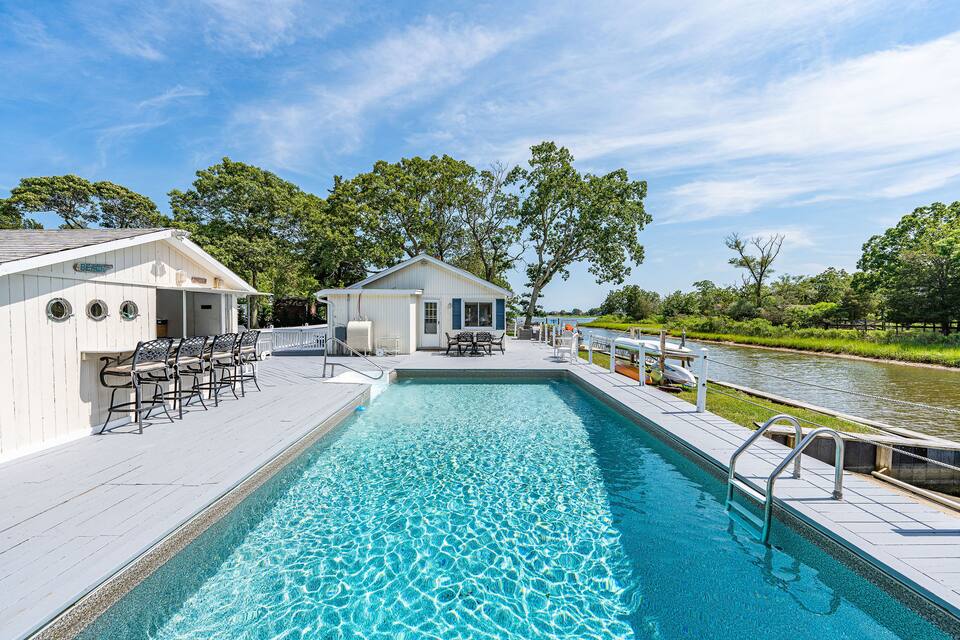 Waterfront Southold Home with Pool
